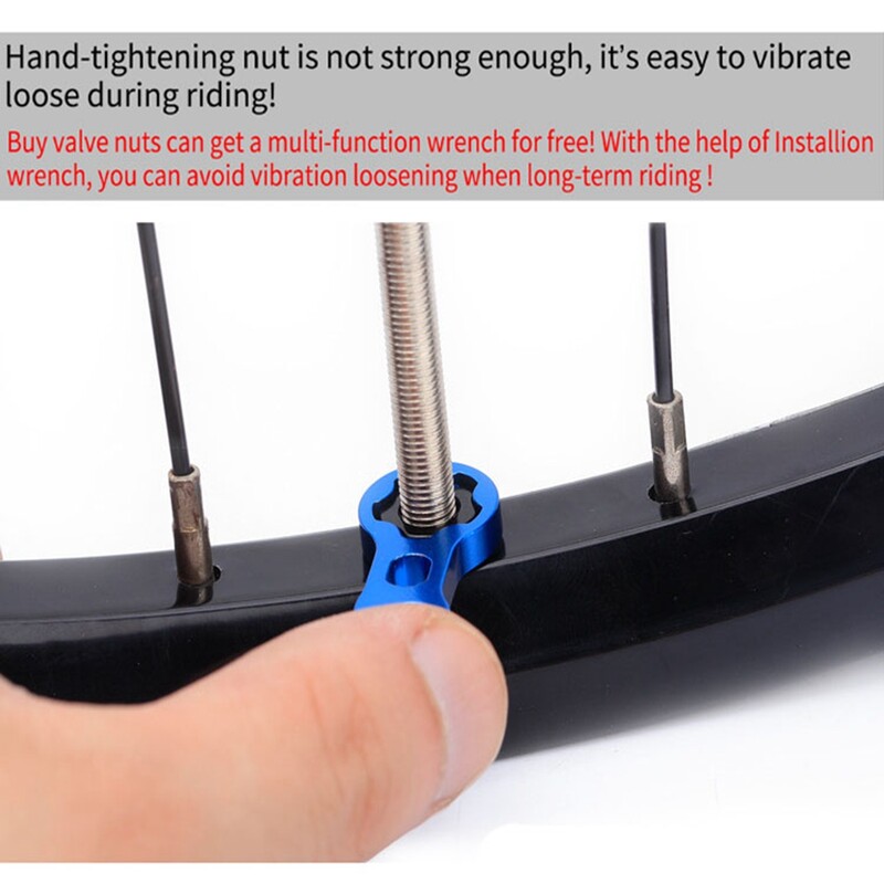 RISK Matica ventila za bicikl od 2 komada s ključem za jezgru ventila 3 u 1 Vodootporna podloška Aluminijska MTB cestovna bicikla Presta Zaštitne kapice ventila
