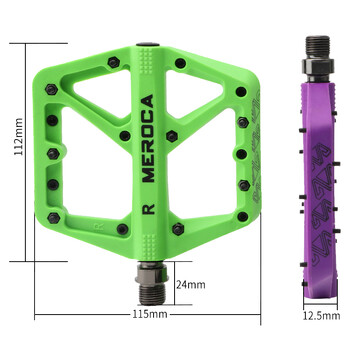 Πεντάλ ποδηλάτου Meroca με νάιλον πεντάλ ρουλεμάν για MTB Ελαφρύ, εξαιρετικά μεγάλο μέγεθος, αντιολισθητικά αξεσουάρ ποδηλάτου ανθεκτικά στη φθορά