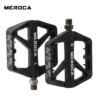 Meroca velosipēda pedālis neilona šķiedras gultņu pedālis MTB vieglajam īpaši liela izmēra neslīdošam, nodilumizturīgam velosipēdu piederumiem