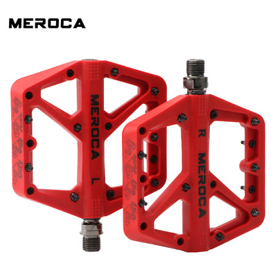 Meroca velosipēda pedālis neilona šķiedras gultņu pedālis MTB vieglajam īpaši liela izmēra neslīdošam, nodilumizturīgam velosipēdu piederumiem