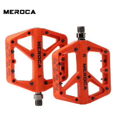 Meroca velosipēda pedālis neilona šķiedras gultņu pedālis MTB vieglajam īpaši liela izmēra neslīdošam, nodilumizturīgam velosipēdu piederumiem