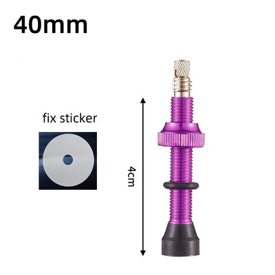 1 buc 40/60/80mm supapă Presta fără cameră F/V CNC din aliaj de aluminiu anodizat supapă pentru bicicletă pentru bicicletă de drum, supapă pentru anvelopă fără cameră, parte pentru ciclism