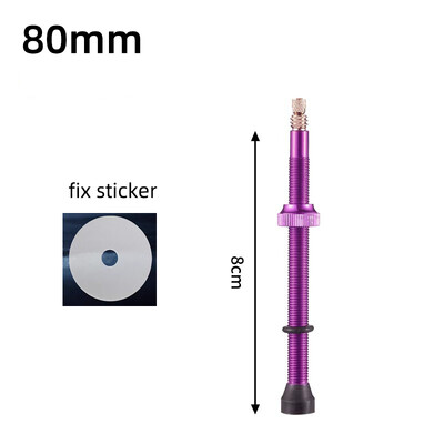 1 buc 40/60/80mm supapă Presta fără cameră F/V CNC din aliaj de aluminiu anodizat supapă pentru bicicletă pentru bicicletă de drum, supapă pentru anvelopă fără cameră, parte pentru ciclism