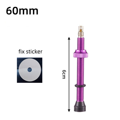 1 buc 40/60/80mm supapă Presta fără cameră F/V CNC din aliaj de aluminiu anodizat supapă pentru bicicletă pentru bicicletă de drum, supapă pentru anvelopă fără cameră, parte pentru ciclism