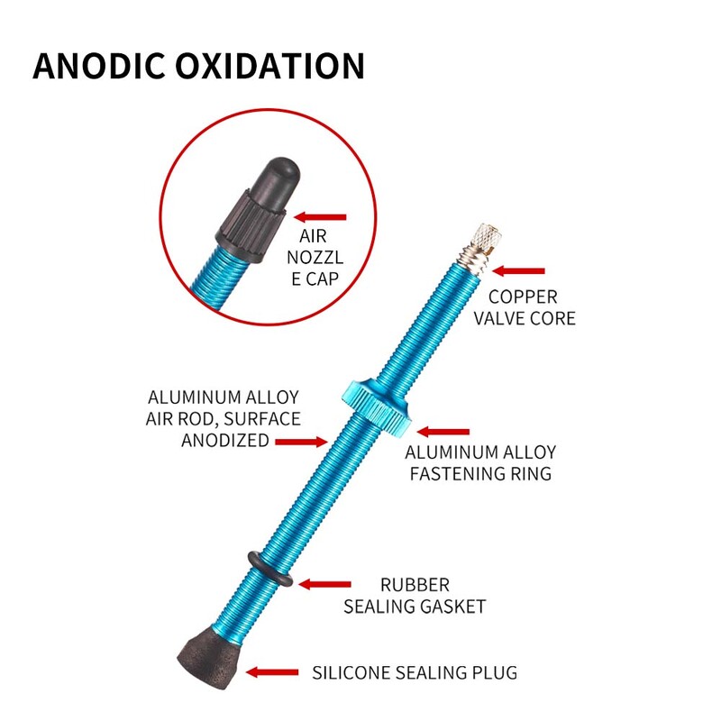 1 buc 40/60/80mm supapă Presta fără cameră F/V CNC din aliaj de aluminiu anodizat supapă pentru bicicletă pentru bicicletă de drum, supapă pentru anvelopă fără cameră, parte pentru ciclism