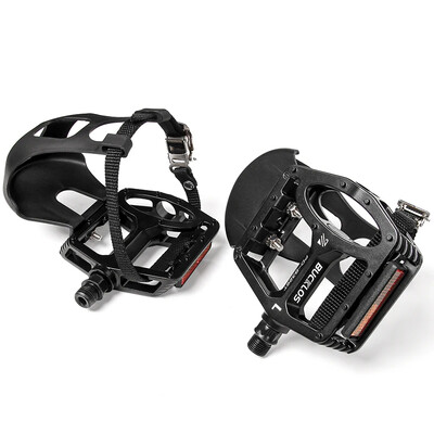 BUCKLOS PD-B329T beltéri spinning kerékpár pedálok 9/16 hüvelykes hegyi kerékpár pedál lábujjcsipesszel Beltéri edzőkerékpár pedálok kerékpár alkatrész
