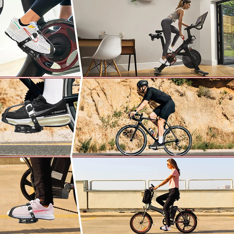 BUCKLOS PD-B329T beltéri spinning kerékpár pedálok 9/16 hüvelykes hegyi kerékpár pedál lábujjcsipesszel Beltéri edzőkerékpár pedálok kerékpár alkatrész