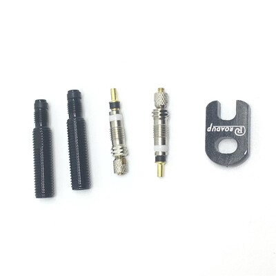 2 gab. 30mm/60mm garuma bezcauruļu velosipēda Presta vārsta pagarinātājs Noņemams France vārsts Pagarinājums ar instrumentu/sakausējuma vāciņu/vārsta serdi