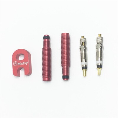 2 gab. 30mm/60mm garuma bezcauruļu velosipēda Presta vārsta pagarinātājs Noņemams France vārsts Pagarinājums ar instrumentu/sakausējuma vāciņu/vārsta serdi