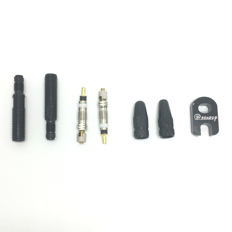 2 gab. 30mm/60mm garuma bezcauruļu velosipēda Presta vārsta pagarinātājs Noņemams France vārsts Pagarinājums ar instrumentu/sakausējuma vāciņu/vārsta serdi