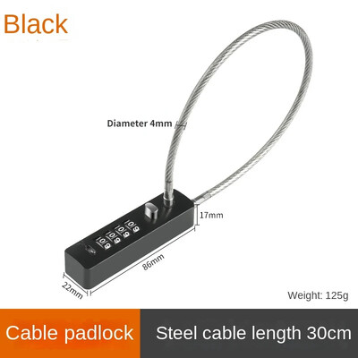 Cod de resetare pentru blocare prin cablu cu combinație din 4 cifre pentru dulap pentru biciclete Lacăt pentru dulap de fișiere Hardware Mobilier Blocare antifurt