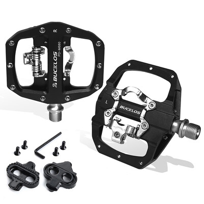 BUCKLOS MTB velosipēda pedālis priekš SPD Dual Pašbloķējošie MTB platformas pedāļi Kāju balsts Kalnu velosipēda pedālis Neslīdoša, bezspraužama velosipēda daļa