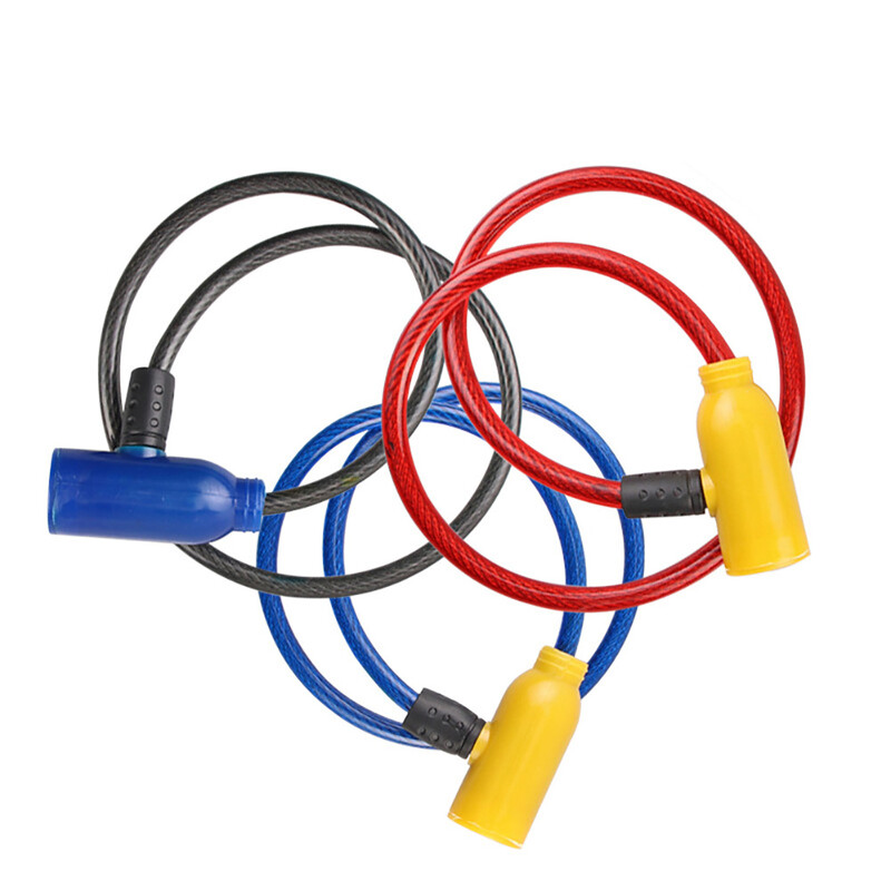 Prijenosna brava za bicikl protiv krađe, skuter, bicikl, sigurnosna brava za bicikl od čelične žice s 2 ključa, brava za bicikl