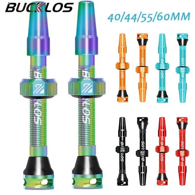 BUCKLOS Supapă Tubeless pentru Bicicletă 40 MM 44 MM 55 MM 60 MM Road Mountain Bicicletă Supape Presta Supape de înaltă calitate Anvelopă Niplu Accesorii MTB