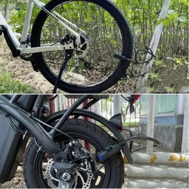 Velosipēda slēdzene 90 cm Lieljaudas motocikla ķēdes slēdzene, metāla pretaizdzīšanas slēdzene 2 atslēgas maksimālai velosipēda drošības pastiprināšanai