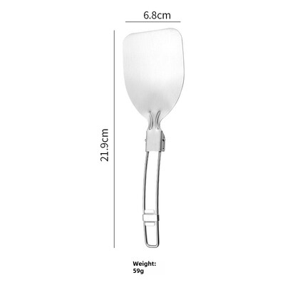 1 gab. āra piknika saliekamā lāpstiņa kempinga gatavošanai, pārnēsājama 304 nerūsējošā tērauda maltītes karote lāpstiņa zupas karote galda piederumi ceļojumiem