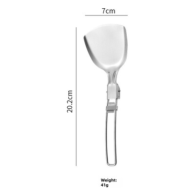 1 gab. āra piknika saliekamā lāpstiņa kempinga gatavošanai, pārnēsājama 304 nerūsējošā tērauda maltītes karote lāpstiņa zupas karote galda piederumi ceļojumiem