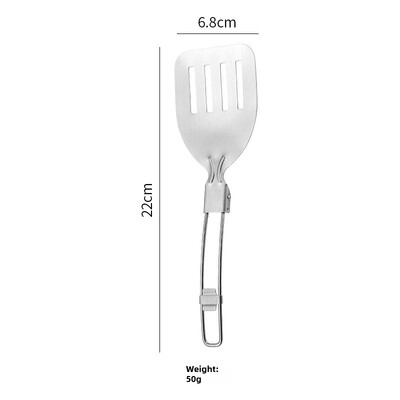 1 gab. āra piknika saliekamā lāpstiņa kempinga gatavošanai, pārnēsājama 304 nerūsējošā tērauda maltītes karote lāpstiņa zupas karote galda piederumi ceļojumiem