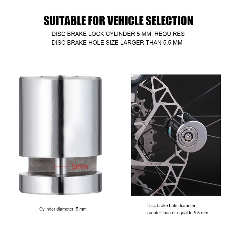 Nerūsējošā tērauda motocikla elektriskā velosipēda disku bremžu slēdzene ūdensizturīgs velosipēds kalnu velosipēda pretaizdzīšanas disku bremžu bloķētājs velosipēda slēdzene