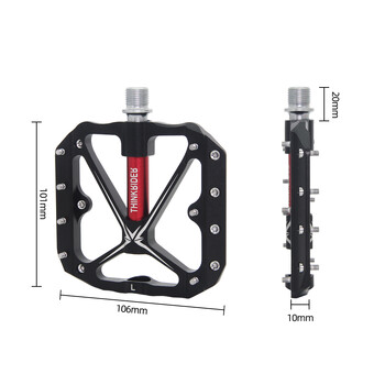 ThinkRider Flat Bike Pedals MTB Road 3 Sealed Bearings Πεντάλ ποδηλάτου Πεντάλ ποδηλάτου βουνού Εξαρτήματα ευρείας πλατφόρμας