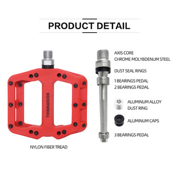 ThinkRider Flat Bike Pedals MTB Road 3 Sealed Bearings Πεντάλ ποδηλάτου Πεντάλ βουνού Αξεσουάρ Bicicleta ευρείας πλατφόρμας