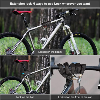 Κλειδαριές TOSUOD Bicycle & Mountain Bike, Electric Bike Locks, Cycling Anti-theft Gear - Circle Lock & Steel Cable Lock.