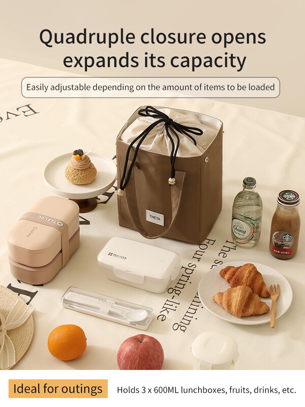 tianzong pusdienu soma OL sievietēm, termiski izolēta pusdienu kastīte Tote Cooler rokassomiņa Ūdensizturīga Bento Pouch Biroja pārtikas plecu somas