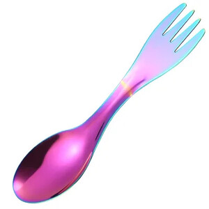 Vanjski ruksak Posuđe za jelo od nehrđajućeg čelika Posuđe za pješačenje Posuđe za kuhanje Pribor za jelo Piknik Spork Vilica Žlica Putni kamp Dugi prijenosni