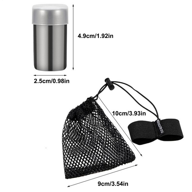 Neliels kempinga sālstrauks 2x pārnēsājami sāls un piparu trauki, nerūsējošā tērauda garšvielu pudeles ar vāku ēdiena gatavošanai ārā