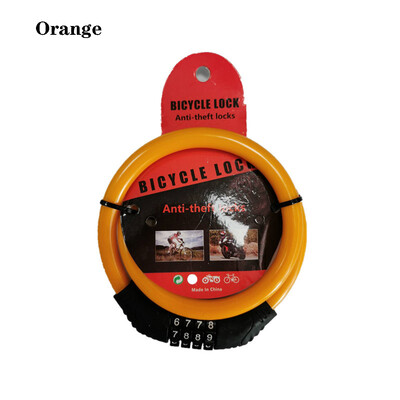 Velosipēda tērauda velosipēda drošības troses ķēdes velosipēda slēdzenes piekaramās slēdzenes kombinācijas numurs 4 ciparu parole