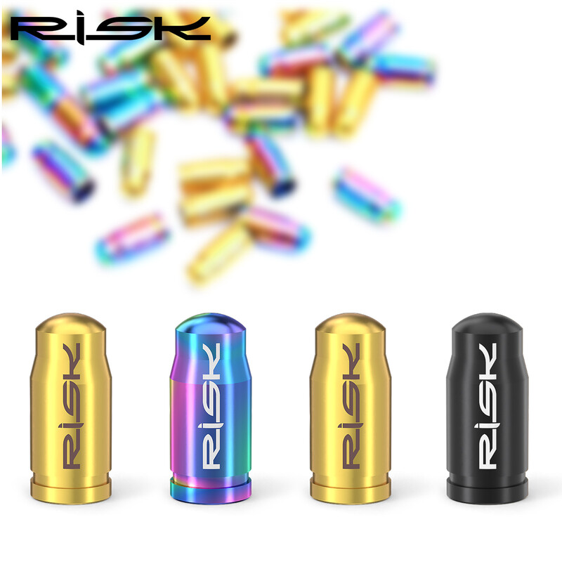 RISK Titāna sakausējuma velosipēda vārsta vāciņš kalnu ceļa velosipēds Presta Schrader sprauslas vārsta kodola vāciņš franču amerikāņu putekļu necaurlaidīgs