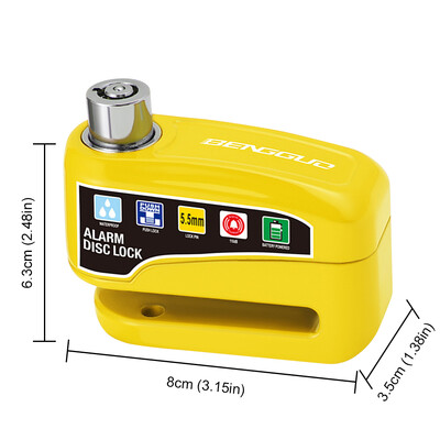 Zámok kotúčovej brzdy motocyklového alarmu s kľúčmi, elektrický zámok kotúčovej brzdy bicykla, proti krádeži pre bicykel a motorový skúter