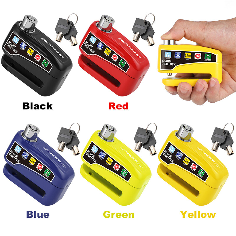 Zámok kotúčovej brzdy motocyklového alarmu s kľúčmi, elektrický zámok kotúčovej brzdy bicykla, proti krádeži pre bicykel a motorový skúter