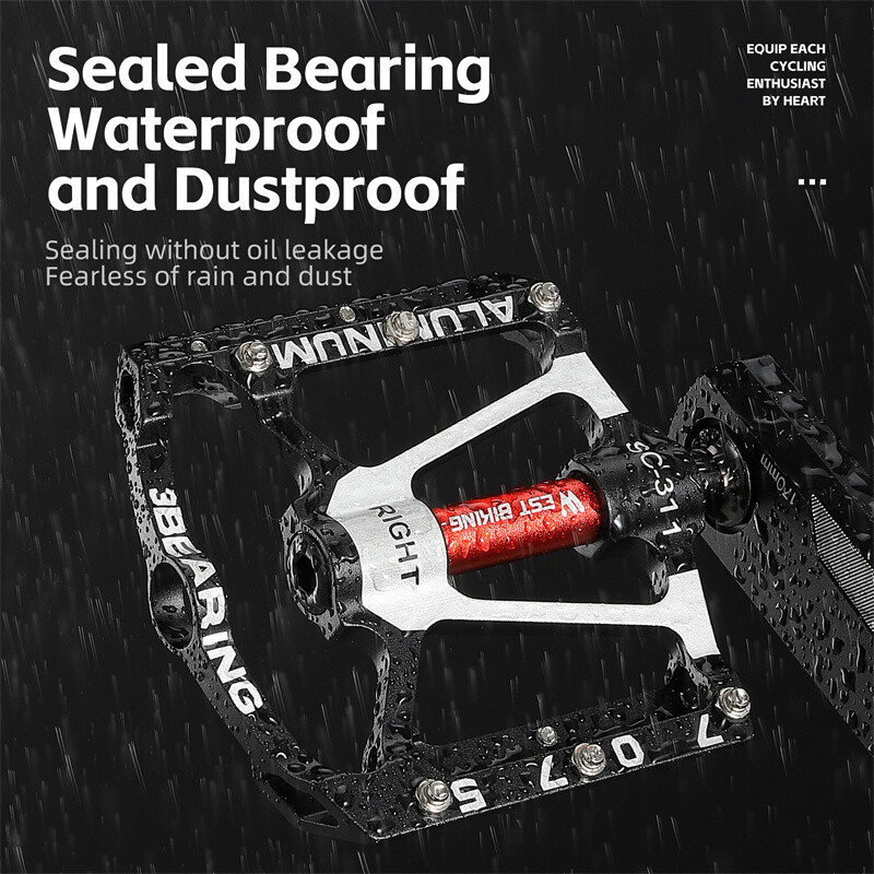 WEST BIKING 3 Bearing velosipēda pedālis CNC alumīnija sakausējuma pretslīdes MTB šosejas velosipēda pedāļa plati pedāļi Profesionālie velosipēdu piederumi