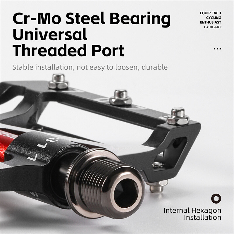 WEST BIKING 3 Bearing velosipēda pedālis CNC alumīnija sakausējuma pretslīdes MTB šosejas velosipēda pedāļa plati pedāļi Profesionālie velosipēdu piederumi