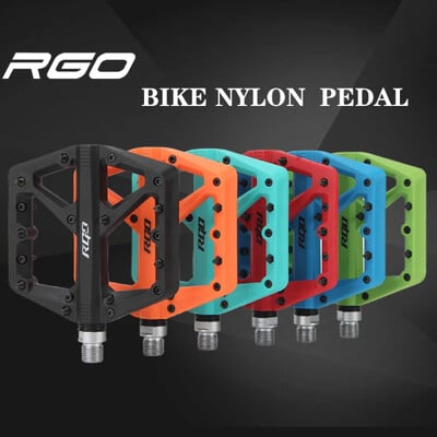 RGO Pedale de bicicletă Mtb Nylon Platformă Suport pentru picioare Flat Mountain Bike Grip cu palete Pedalen Rulmenti Tablouri pentru picior de ciclism