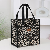 Nova ručna torbica od pletene žakard tkanine, izolacija od aluminijske folije iznutra, poluzatvorena torba za ručak, bento torba