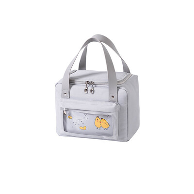 Oksfordas auduma termiskā pusdienu soma ar plecu siksnu Lielas ietilpības pārtikas izolēta aukstumsoma Piknika ceļojumu Bento Box piegādes soma