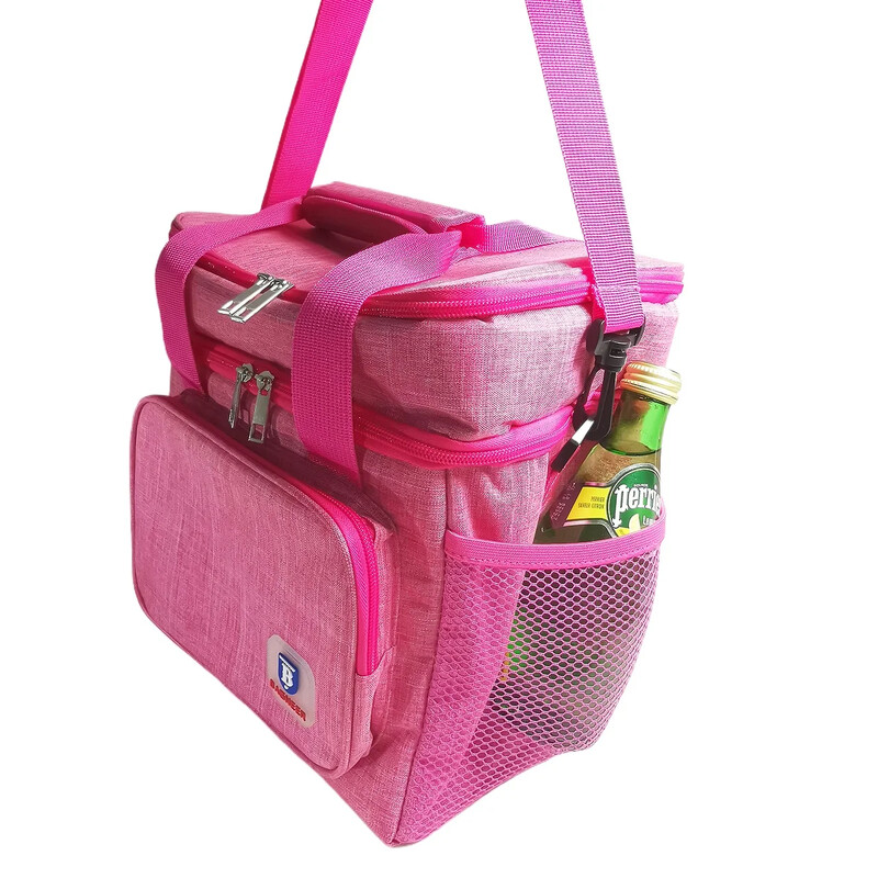 Kempinga termiskās pusdienu somas Divslāņu izolēti piknika ēdieni, dzērieni, ledusskapi