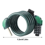 Univerzalna brava za bicikl, brdski bicikl, brava s lozinkom za brdski bicikl s 5 znamenki, zaštita od krađe, prijenosni sigurnosni čelični lanac, brava s lozinkom za motocikl