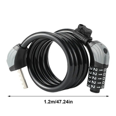 Univerzalna brava za bicikl, brdski bicikl, brava s lozinkom za brdski bicikl s 5 znamenki, zaštita od krađe, prijenosni sigurnosni čelični lanac, brava s lozinkom za motocikl