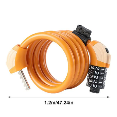 Univerzalna brava za bicikl, brdski bicikl, brava s lozinkom za brdski bicikl s 5 znamenki, zaštita od krađe, prijenosni sigurnosni čelični lanac, brava s lozinkom za motocikl