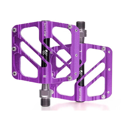 BUCKLOS neslīdošas velosipēda pedāļa 3 gultņi plakanie/platformas Mtb pedāļi 9/16" CNC AL kalnu šosejas velosipēda pedāļa grants riteņbraukšanas daļas