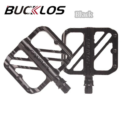 BUCKLOS neslīdošas velosipēda pedāļa 3 gultņi plakanie/platformas Mtb pedāļi 9/16" CNC AL kalnu šosejas velosipēda pedāļa grants riteņbraukšanas daļas