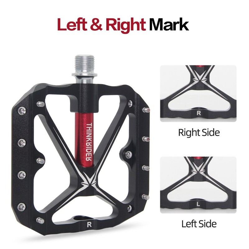 ThinkRider Flat Bike Pedale MTB Road 3 Sealed Bearings Pedale za bicikle Pedale za brdske bicikle Wide Platform Accessories Dio