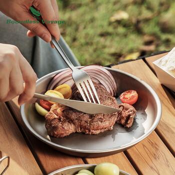 Boundless Voyage Titanium Camping Flatware Utility Σετ μαχαιροπήρουνων Chopsticks Knife πιρούνι κουτάλια