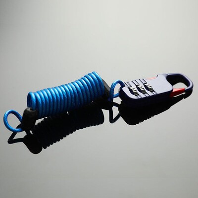 Izturīgs Mini 3 ciparu kombinācijas paroles kabelis pretaizdzīšanas drošības piederumi drošības slēdzenes kabeļa slēdzene velosipēda slēdzene, ķiveres atslēga