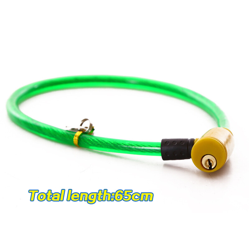 Plieninės vielos metalinis dviračio saugos užraktas Universalus apsaugos nuo vagystės dviračio užraktas Motociklo vielos užrakto saugos trosas 65cm