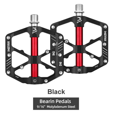 Atstarojošs velosipēda pedālis 3 gultņi neslīdoši MTB pedāļi alumīnija sakausējuma plakani Piemērojami ūdensizturīgi velosipēdu daļas