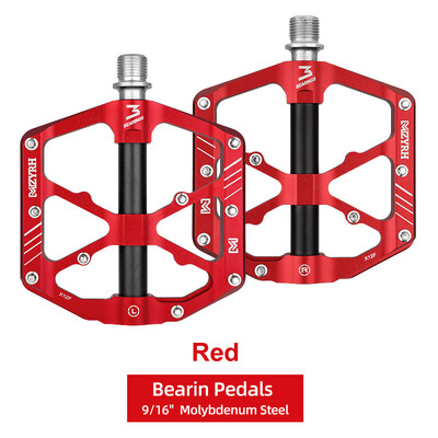 Atstarojošs velosipēda pedālis 3 gultņi neslīdoši MTB pedāļi alumīnija sakausējuma plakani Piemērojami ūdensizturīgi velosipēdu daļas